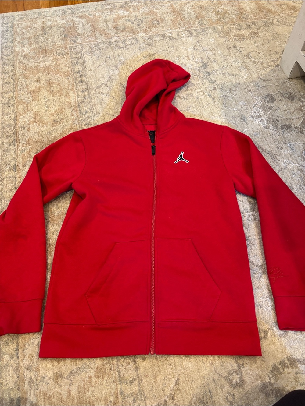 Jordan Red Full-Zip Kids Hoodie Jacket